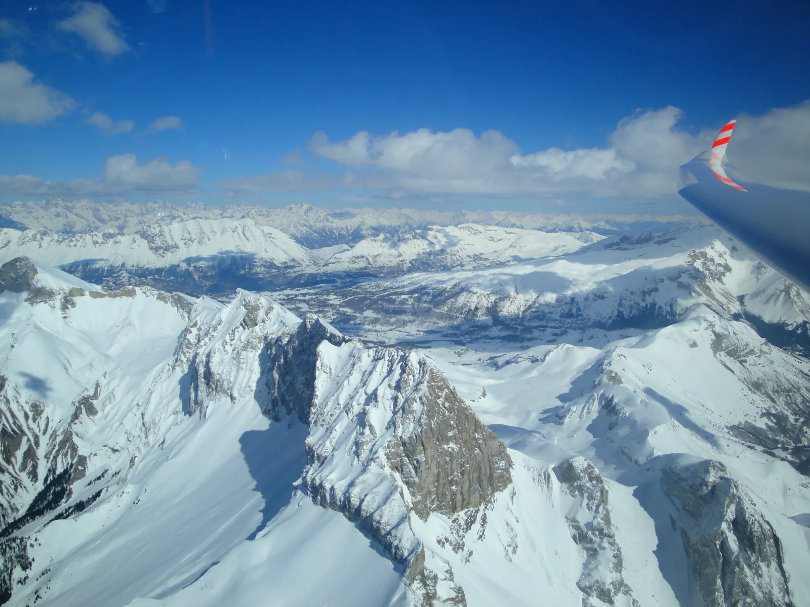 Panorama über den Alpen